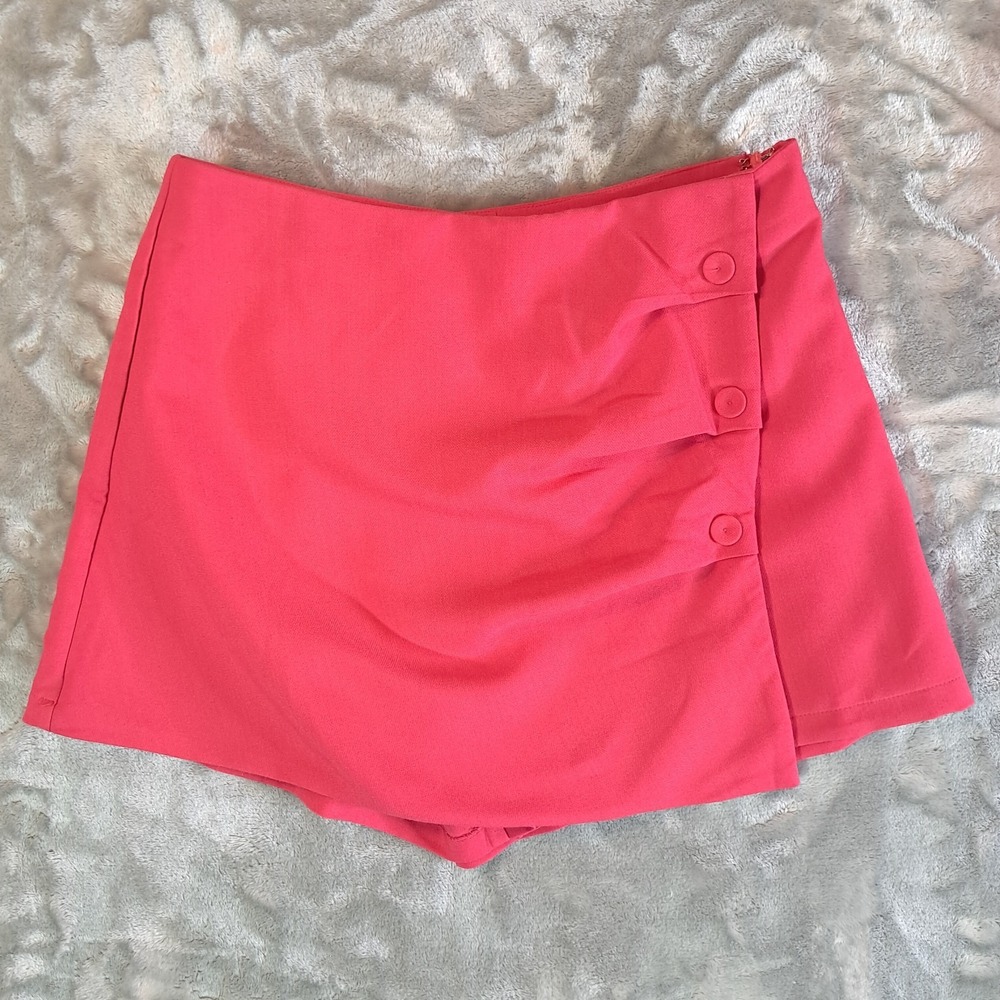 Do + Be Pink Skort Womens Size L With Buttons Barbie